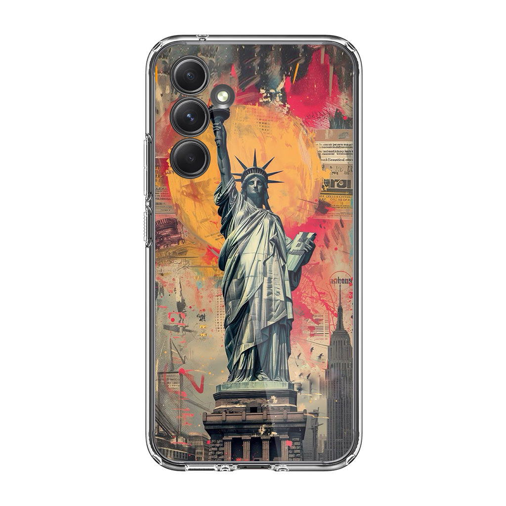 Canvas Art Statue of Liberty Samsung Galaxy A35 5G Case