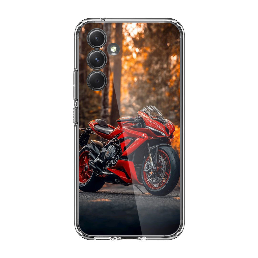 Crimson Velocity in Autumn Flame Samsung Galaxy A35 5G Case