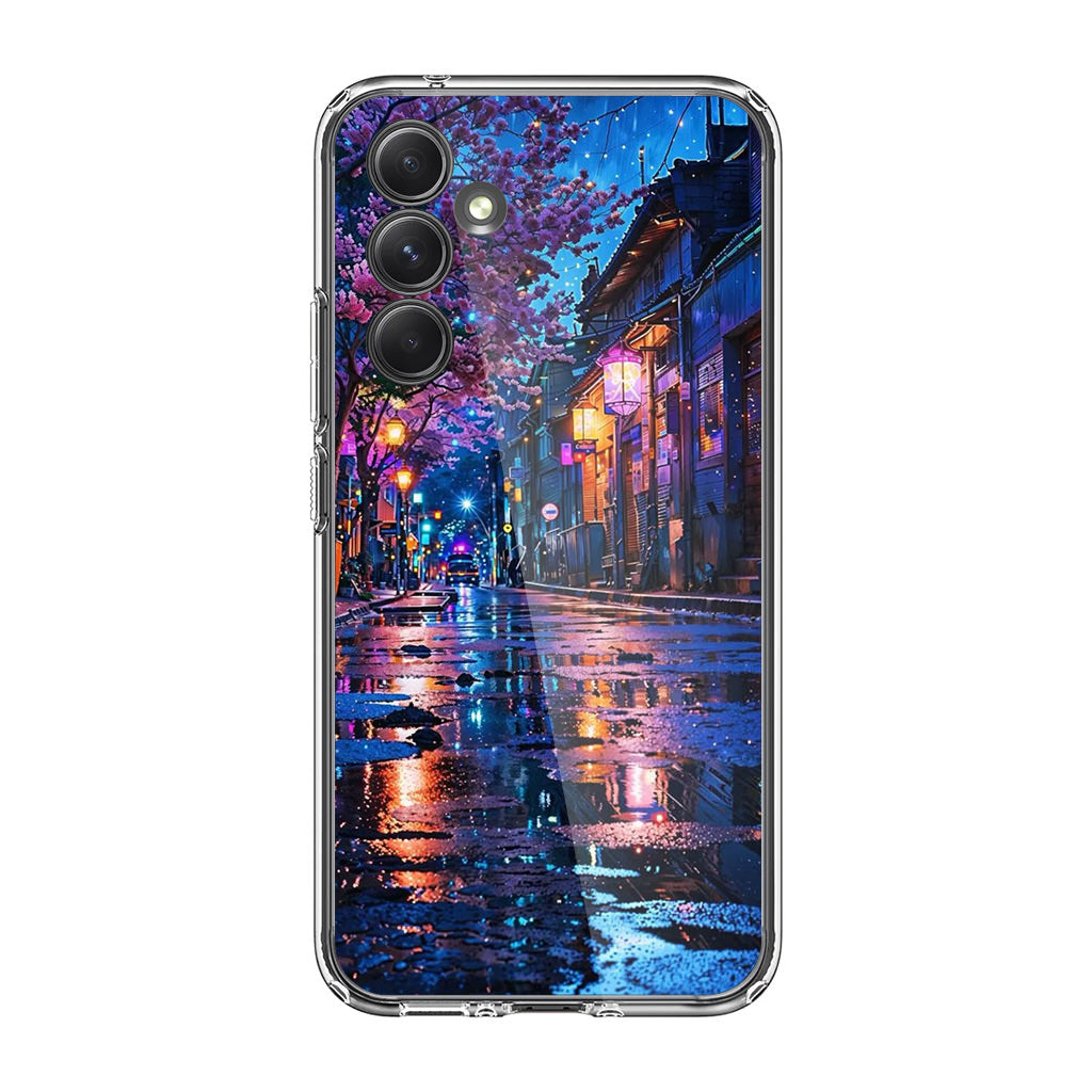 Midnight Sakura Glow Samsung Galaxy A35 5G Case