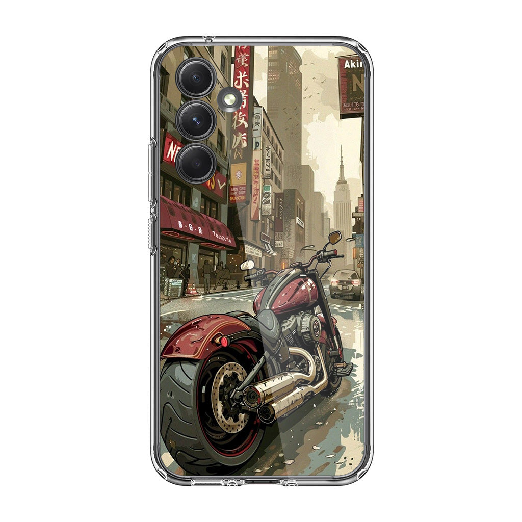 Motorcycle In Tokyo Streets Samsung Galaxy A54 5G Case