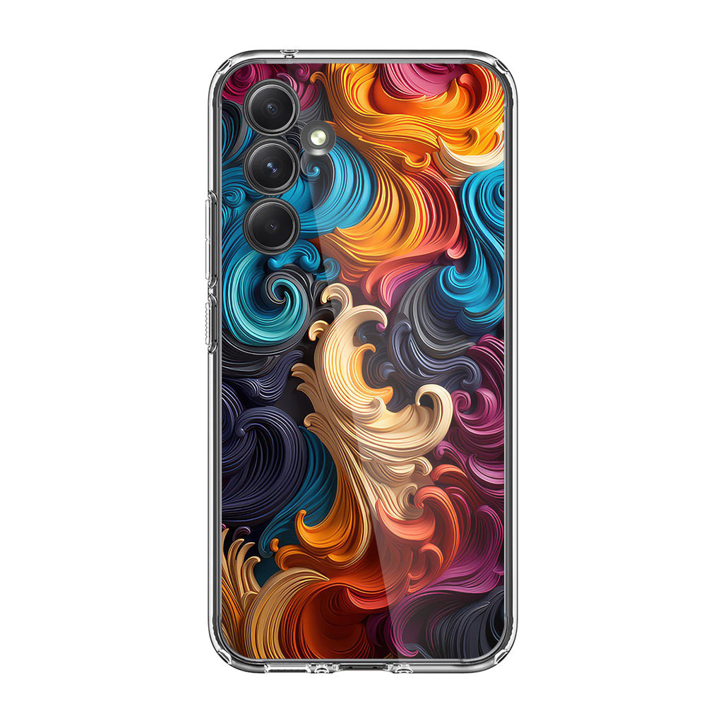 The Dance of Abstract Waves Samsung Galaxy A35 5G Case