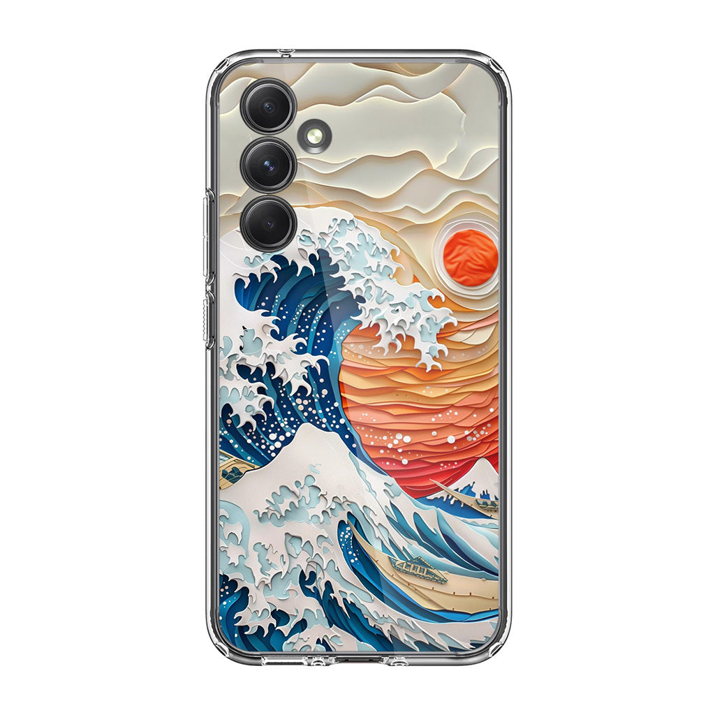 The Great Wave Off Paper Art Samsung Galaxy A54 5G Case