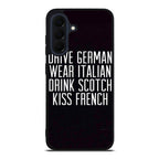 Drive German Wear Italian Drink Scotch Kiss French Samsung Galaxy A37 5G / A57 5G Case