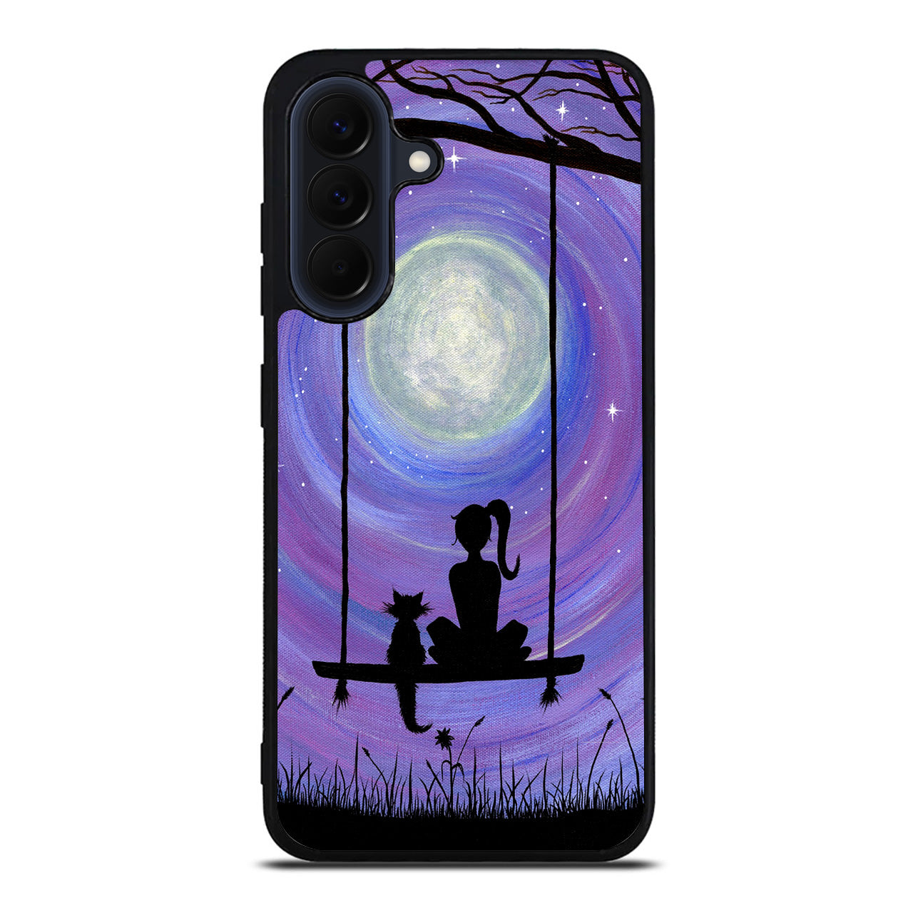 Girl Cat and Moon Samsung Galaxy A37 5G / A57 5G Case