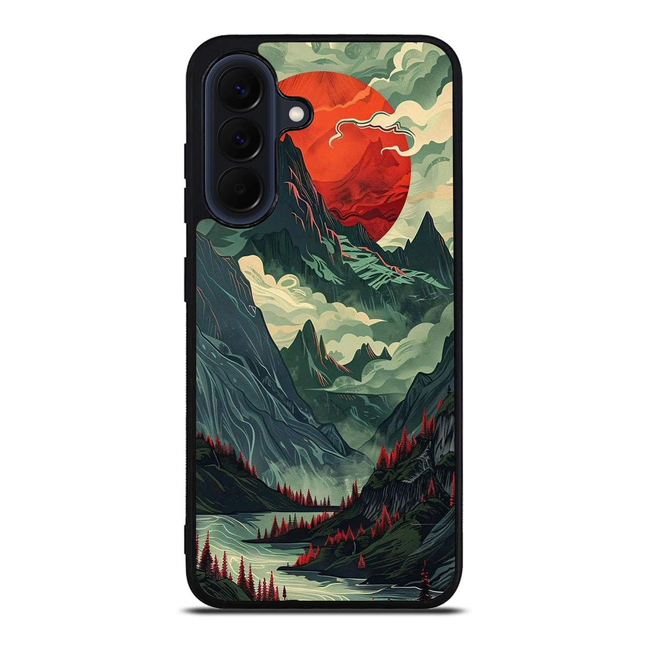 Crimson Moon Over Silent Peaks Samsung Galaxy A37 5G / A57 5G Case