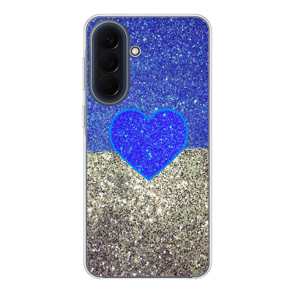 Love Glitter Blue and Grey Samsung Galaxy A37 5G / A57 5G Case