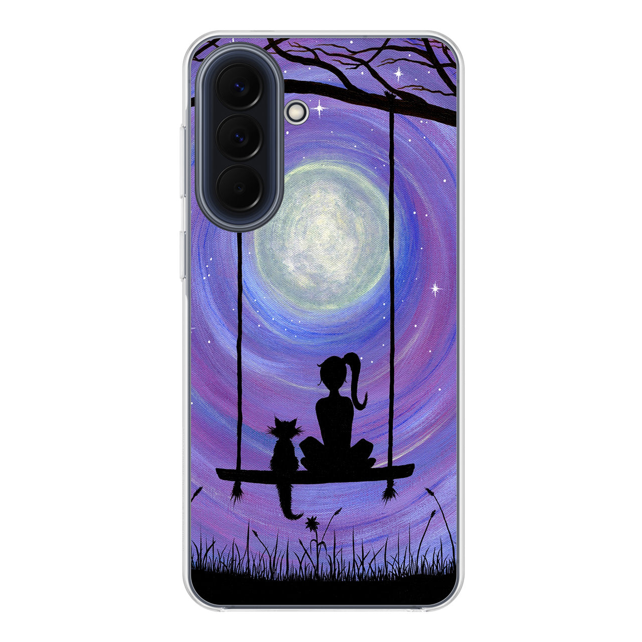 Girl Cat and Moon Samsung Galaxy A37 5G / A57 5G Case