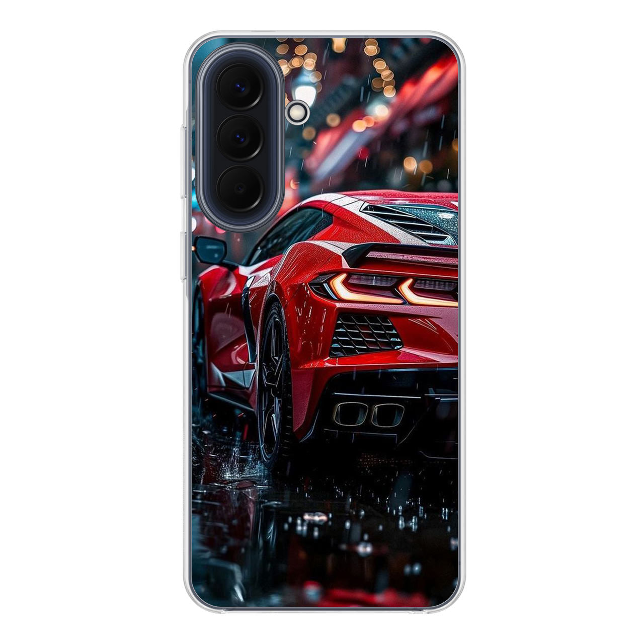 Red Sport Car in the Rain Samsung Galaxy A37 5G / A57 5G Case