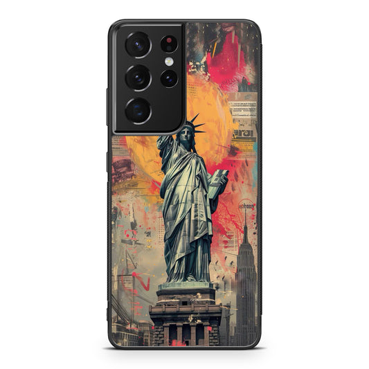 Canvas Art Statue of Liberty Samsung Galaxy S21 Ultra Case