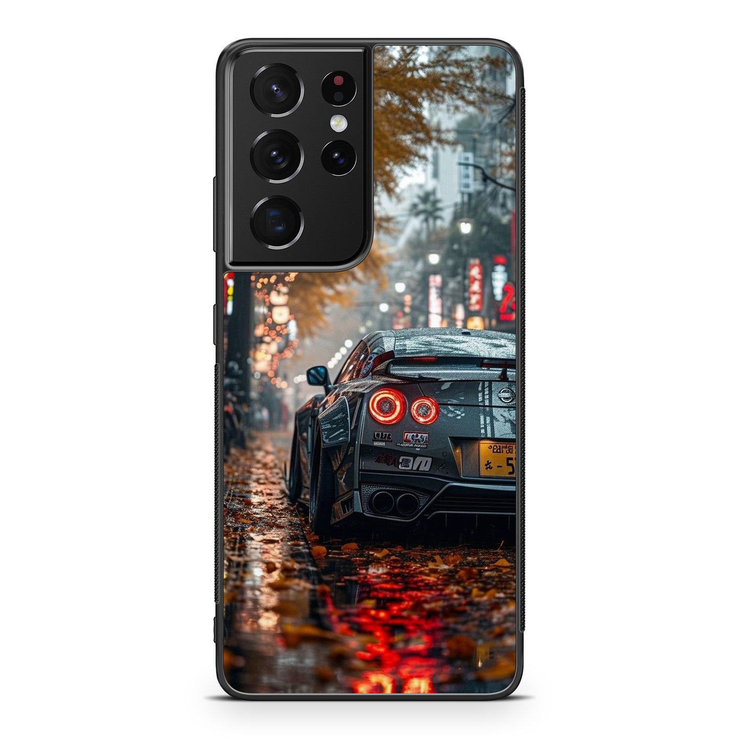 Neon Drift Autumn Streets Samsung Galaxy S21 Ultra Case