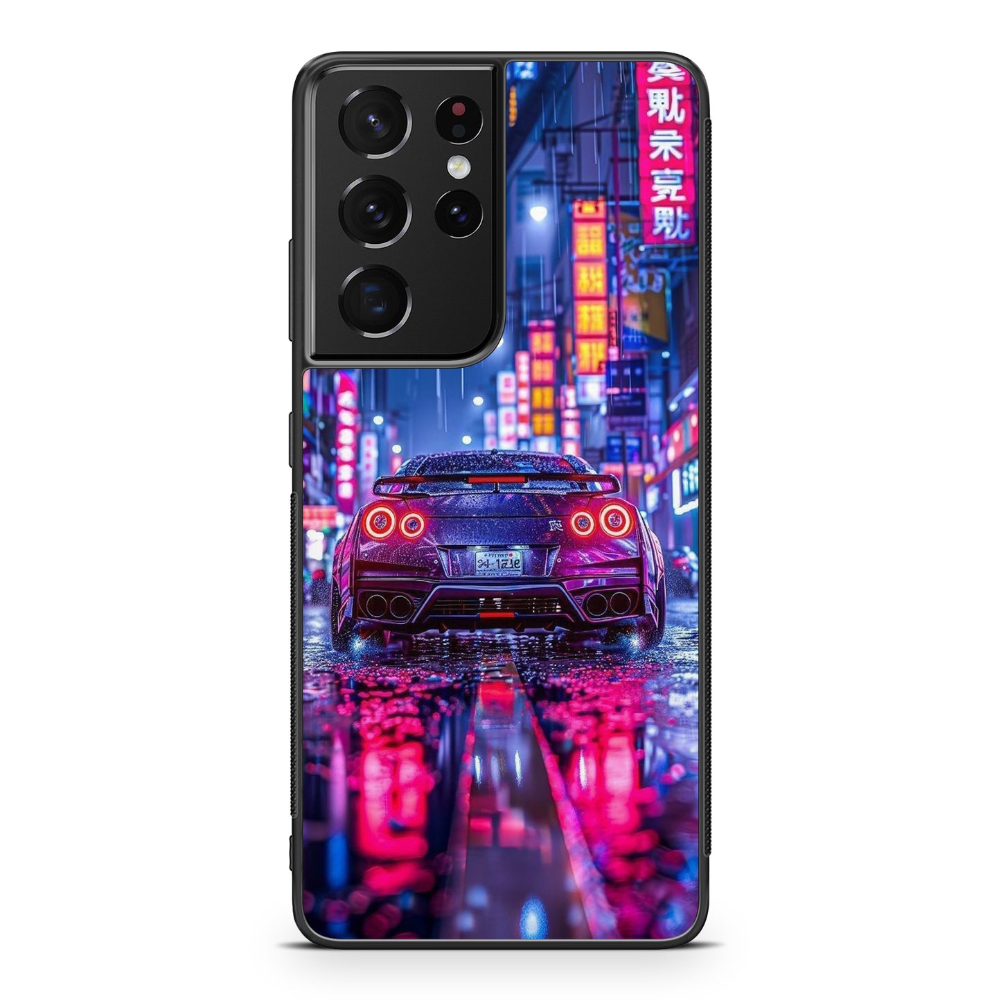 Neon Midnight Drift Tokyo Rain Samsung Galaxy S21 Ultra Case