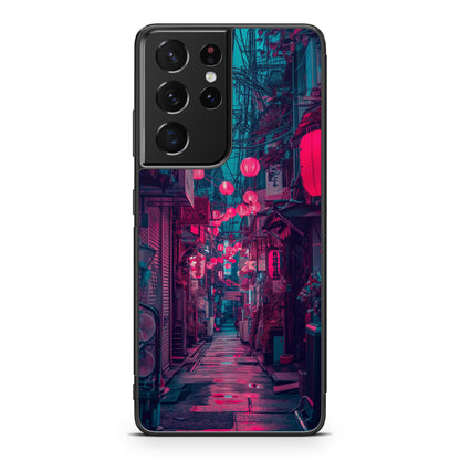 Neon Veins of the Night Market Samsung Galaxy S21 Ultra Case