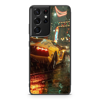 Night Drift Thunder Neon Streets Samsung Galaxy S21 Ultra Case