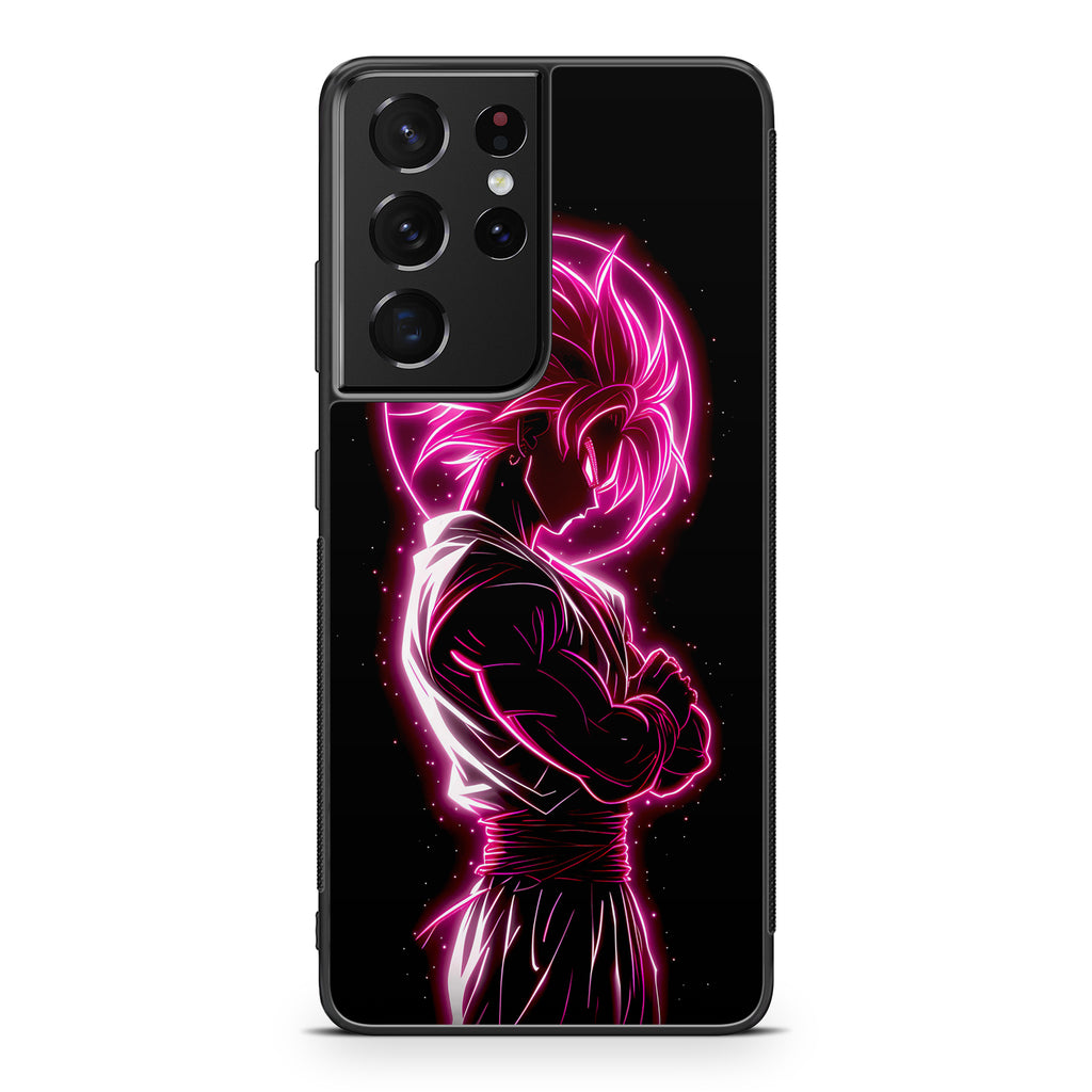 Pink Radiant Saiyan Samsung Galaxy S21 Ultra Case