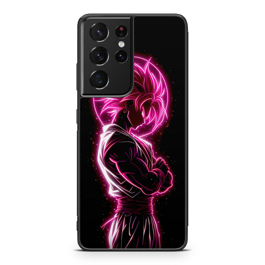 Pink Radiant Saiyan Samsung Galaxy S21 Ultra Case