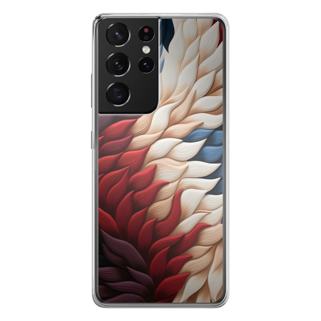 Colorful Feathers Art Samsung Galaxy S21 Ultra Case