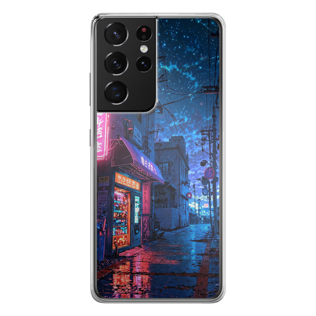 Japan Neon Reverie Samsung Galaxy S21 Ultra Case