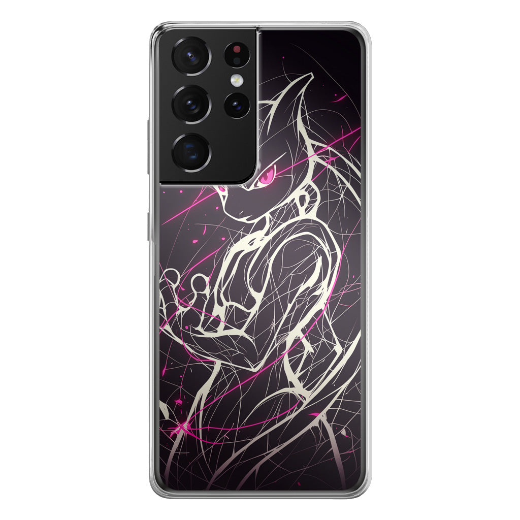 Mewtwo Cosmic Energy Samsung Galaxy S21 Ultra Case