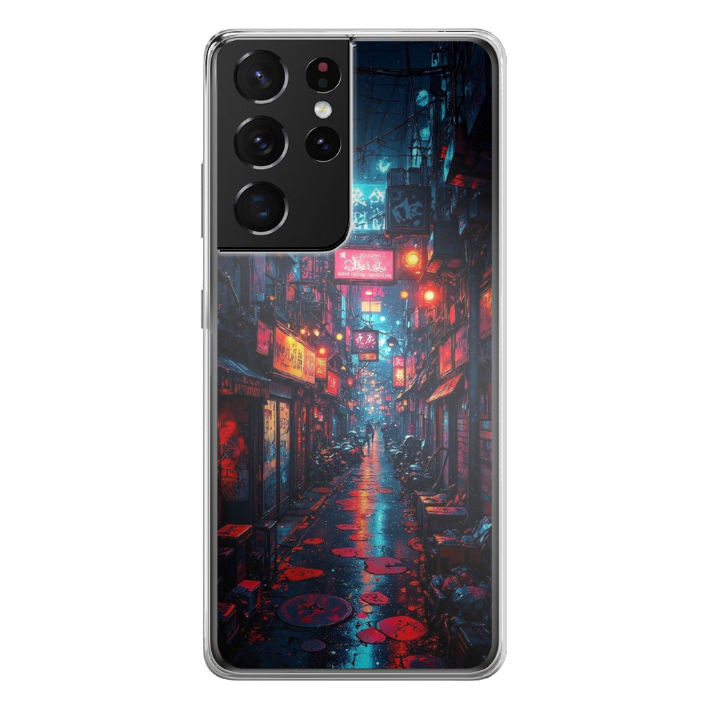 Neon Veins Of The Cyber City Samsung Galaxy S21 Ultra Case