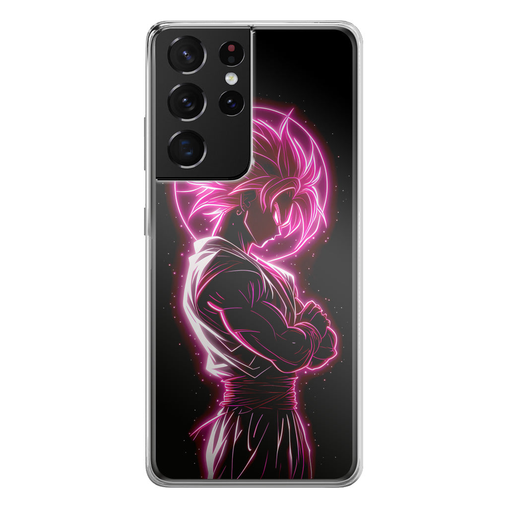 Pink Radiant Saiyan Samsung Galaxy S21 Ultra Case