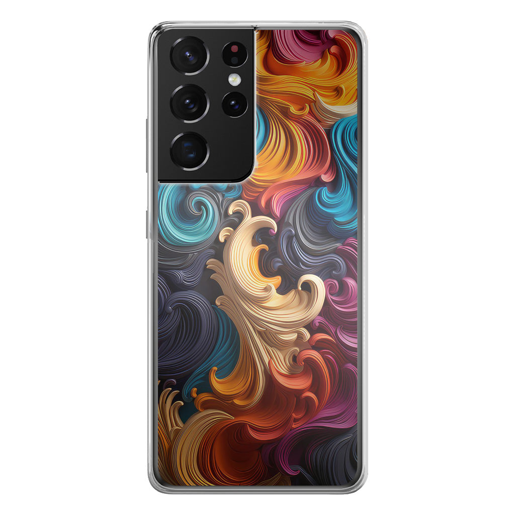 The Dance of Abstract Waves Samsung Galaxy S21 Ultra Case