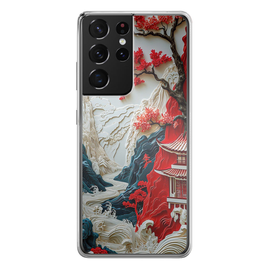 Whispers of the Crimson Zen Samsung Galaxy S21 Ultra Case