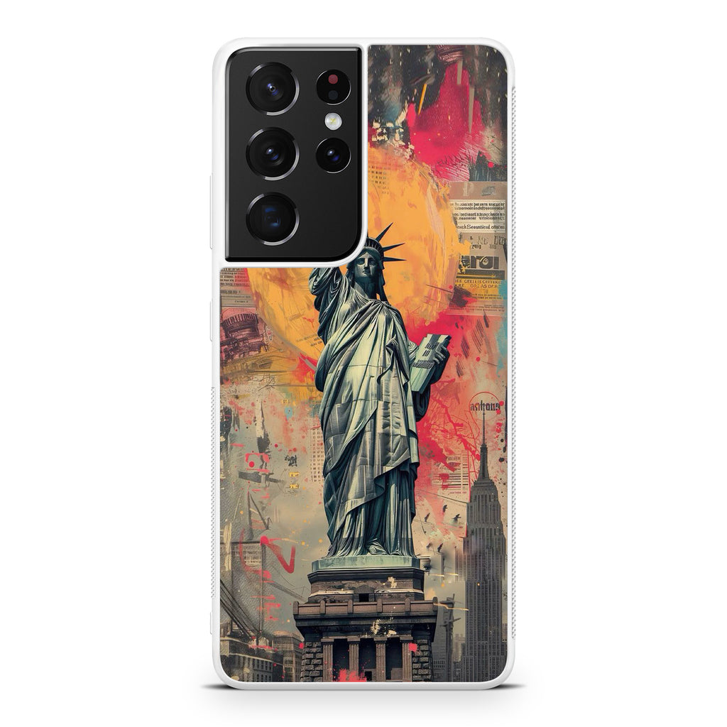 Canvas Art Statue of Liberty Samsung Galaxy S21 Ultra Case