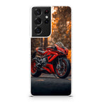 Crimson Velocity in Autumn Flame Samsung Galaxy S21 Ultra Case