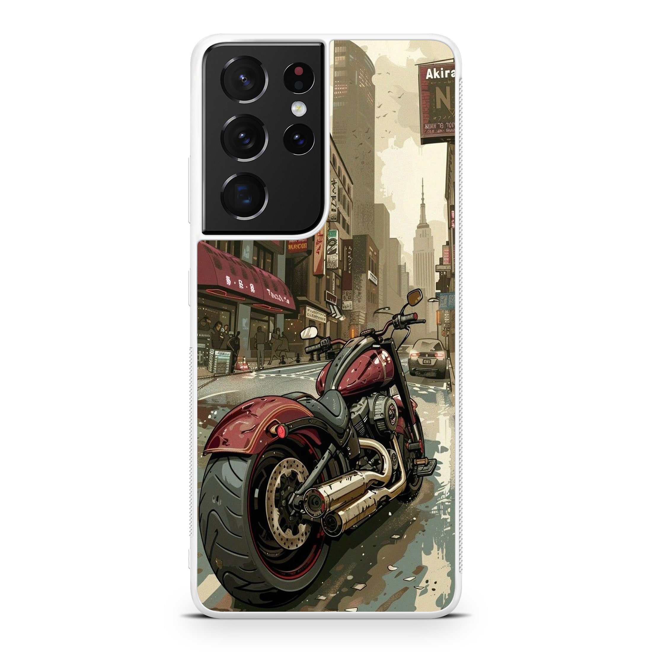 Motorcycle In Tokyo Streets Samsung Galaxy S21 Ultra Case