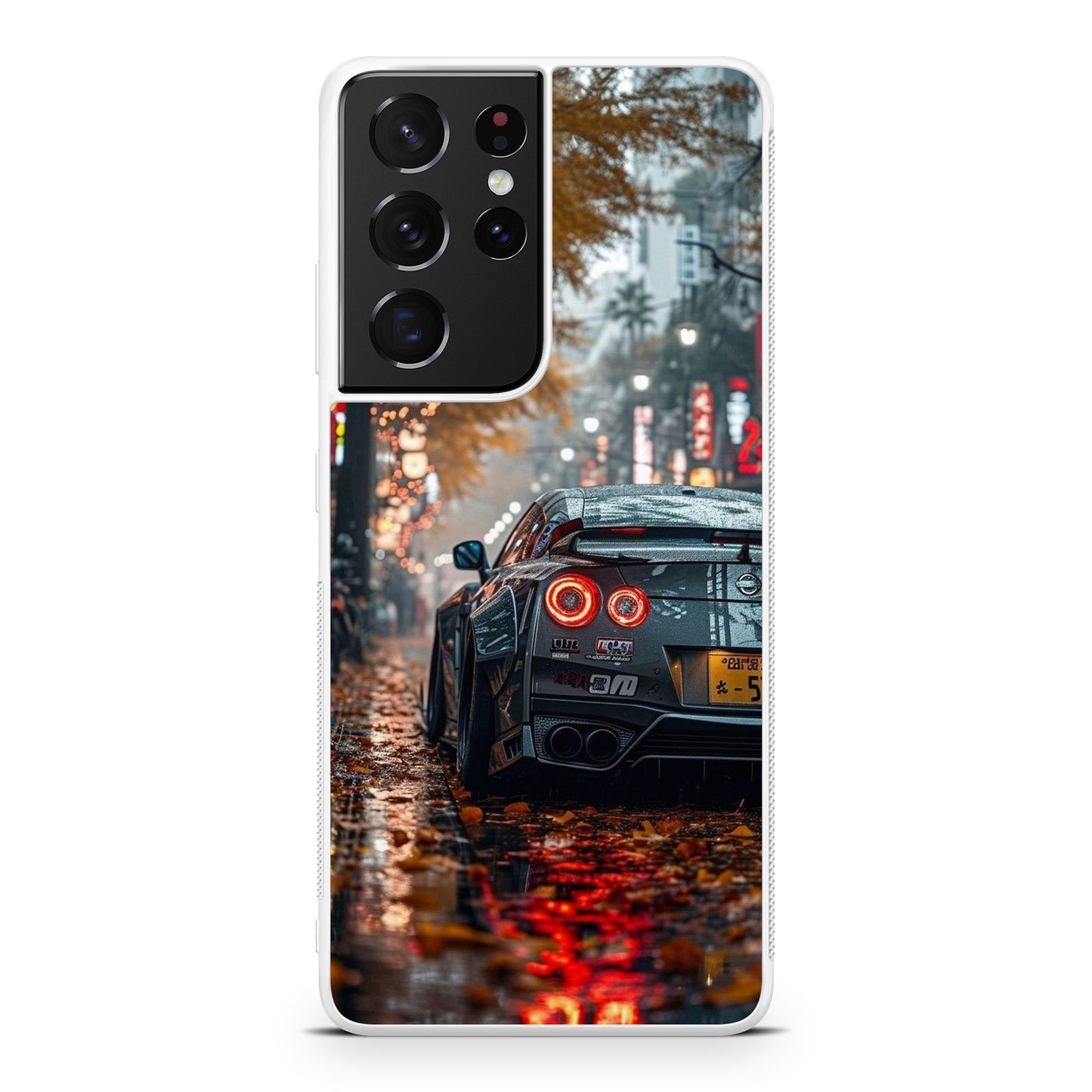 Neon Drift Autumn Streets Samsung Galaxy S21 Ultra Case