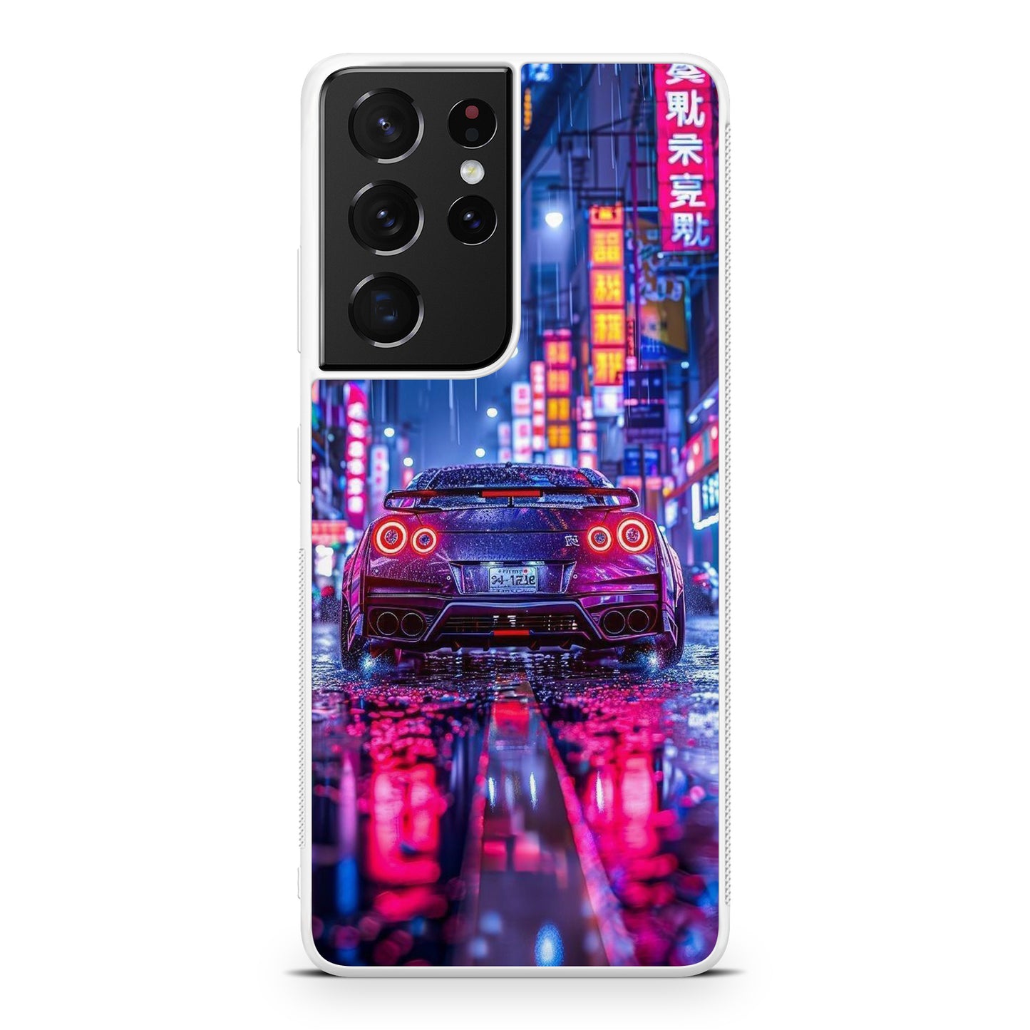 Neon Midnight Drift Tokyo Rain Samsung Galaxy S21 Ultra Case