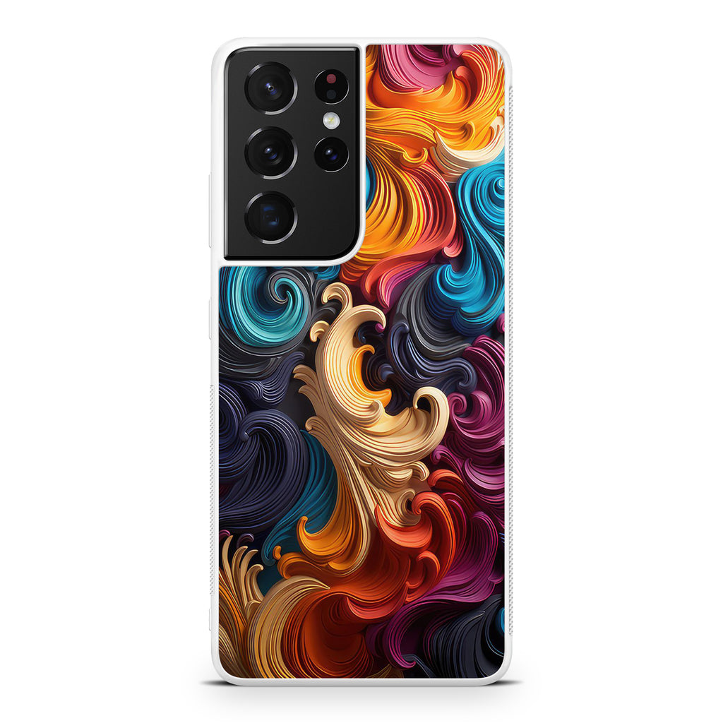The Dance of Abstract Waves Samsung Galaxy S21 Ultra Case