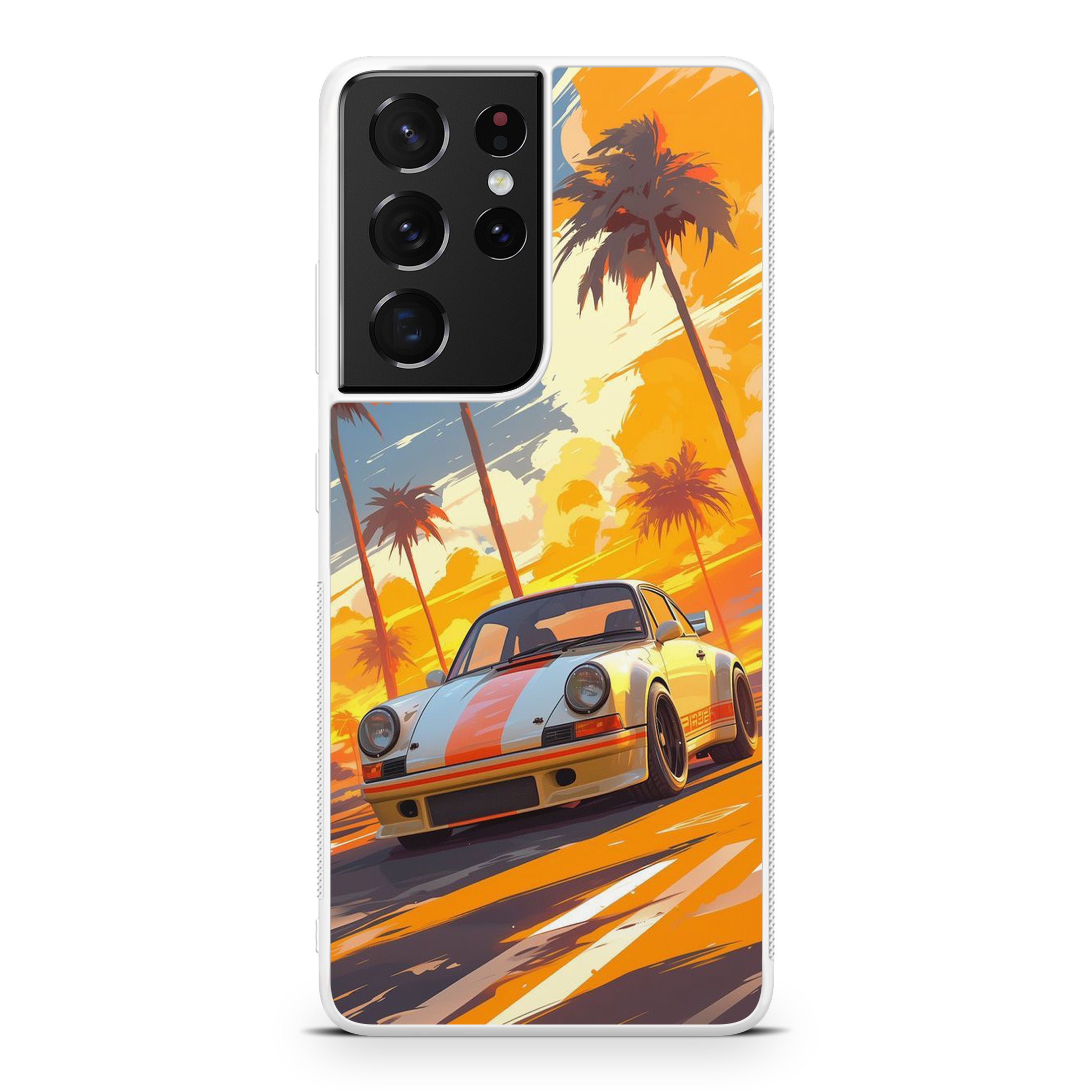 Turbo Dreams in Neon Palms Samsung Galaxy S21 Ultra Case