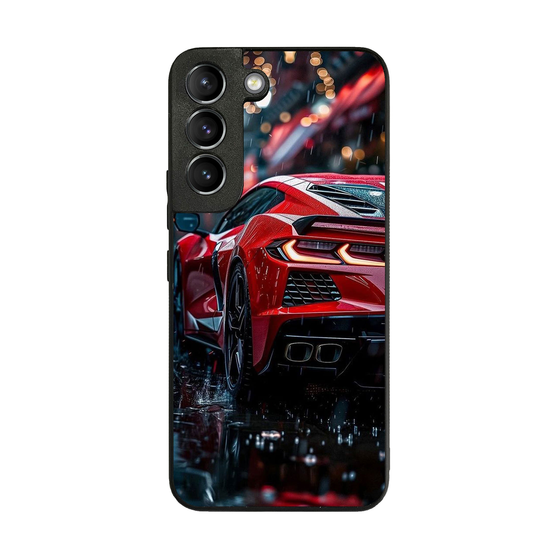 Red Sport Car in the Rain Samsung Galaxy S22 / S22 Plus Case