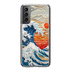 Die Große Welle vor Kanagawa Papierkunst Samsung Galaxy S22 / S22 Plus Hülle