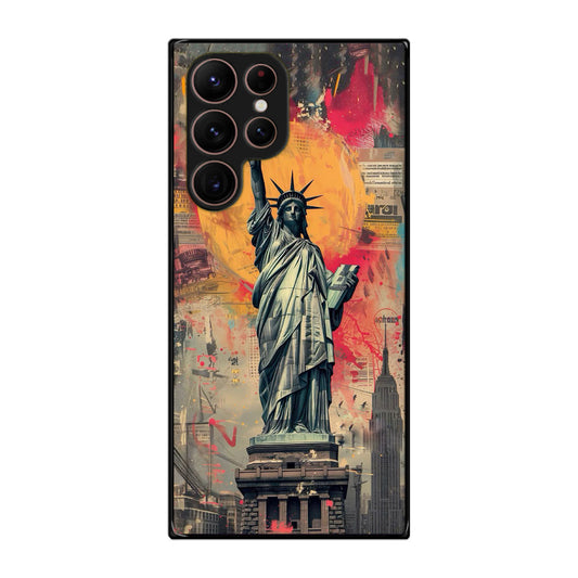 Canvas Art Statue of Liberty Samsung Galaxy S22 Ultra 5G Case