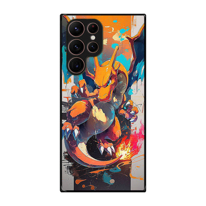 Charizard Inferno on Canvas Samsung Galaxy S22 Ultra 5G Case
