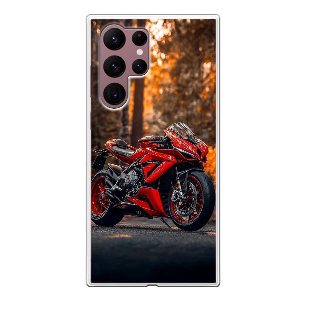 Crimson Velocity in Autumn Flame Samsung Galaxy S22 Ultra 5G Case