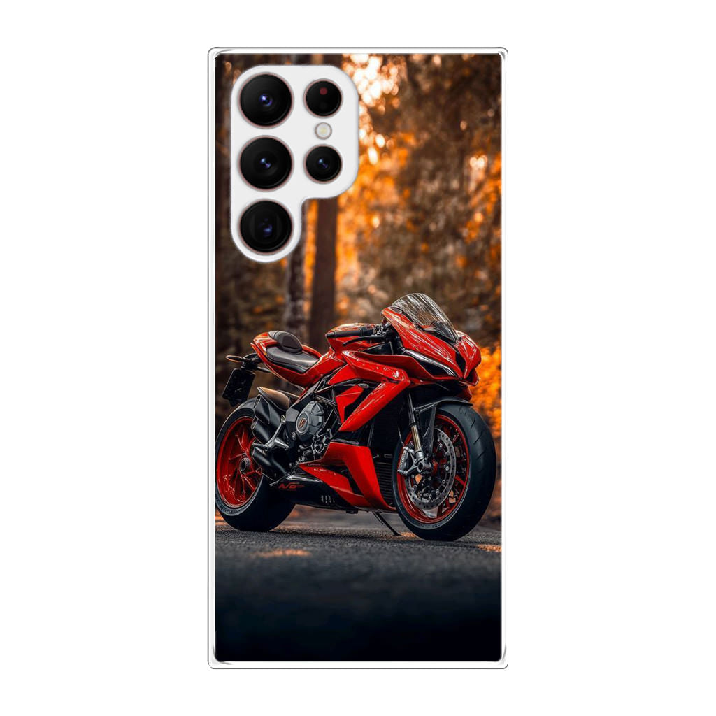 Crimson Velocity in Autumn Flame Samsung Galaxy S22 Ultra 5G Case