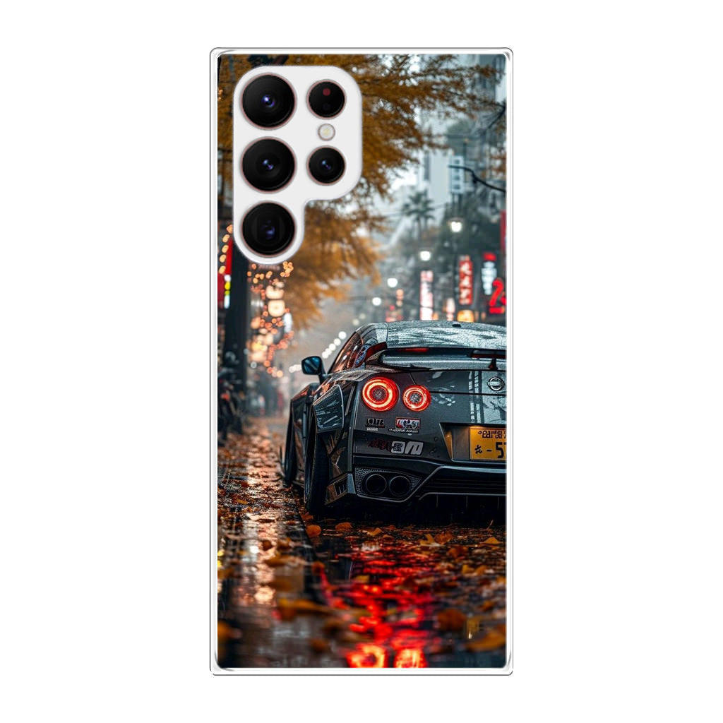 Neon Drift Autumn Streets Samsung Galaxy S22 Ultra 5G Case