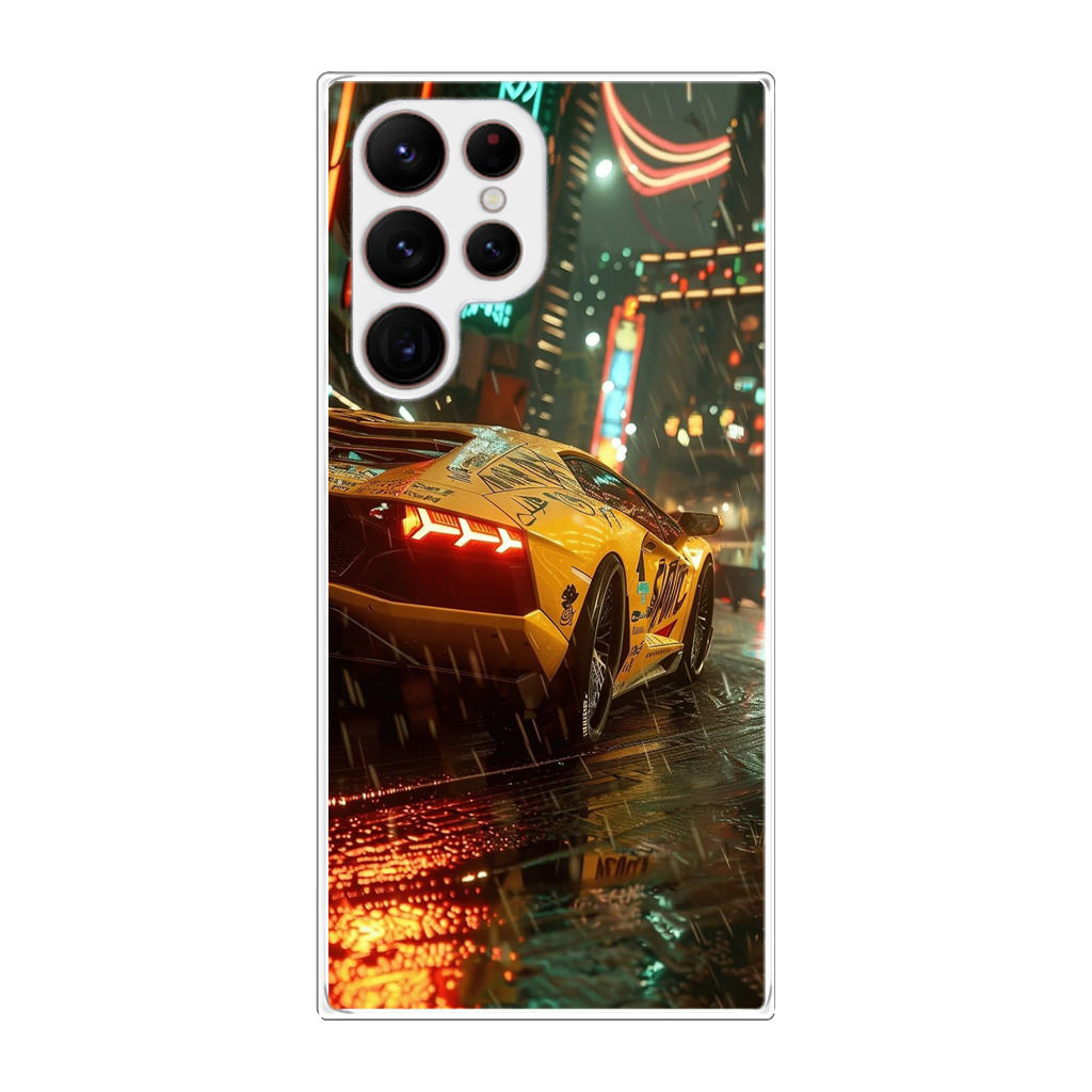 Night Drift Thunder Neon Streets Samsung Galaxy S22 Ultra 5G Case