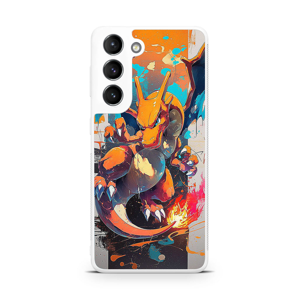 Charizard Inferno on Canvas Samsung Galaxy S22 / S22 Plus Case