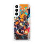 Charizard Inferno on Canvas Samsung Galaxy S22 / S22 Plus Case