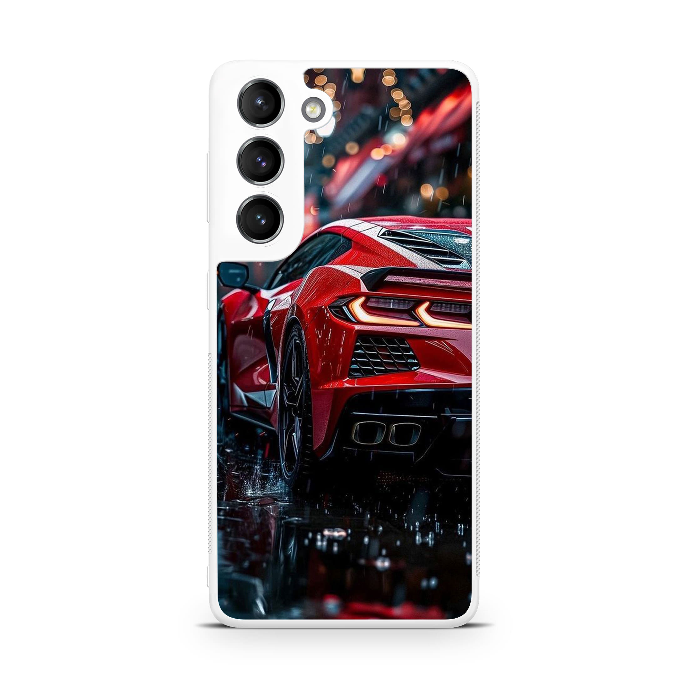 Red Sport Car in the Rain Samsung Galaxy S22 / S22 Plus Case