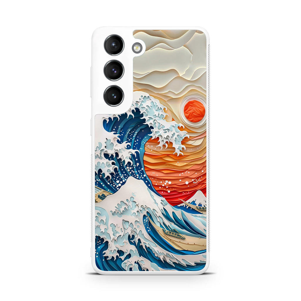 Die Große Welle vor Kanagawa Papierkunst Samsung Galaxy S22 / S22 Plus Hülle