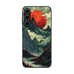 Crimson Moon Over Silent Peaks Samsung Galaxy S23 / S23 Plus Case