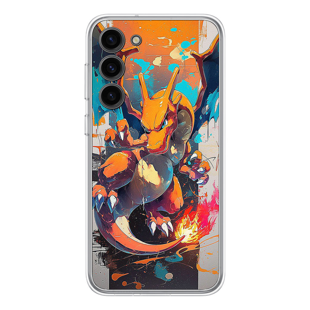 Charizard Inferno on Canvas Samsung Galaxy S23 / S23 Plus Case