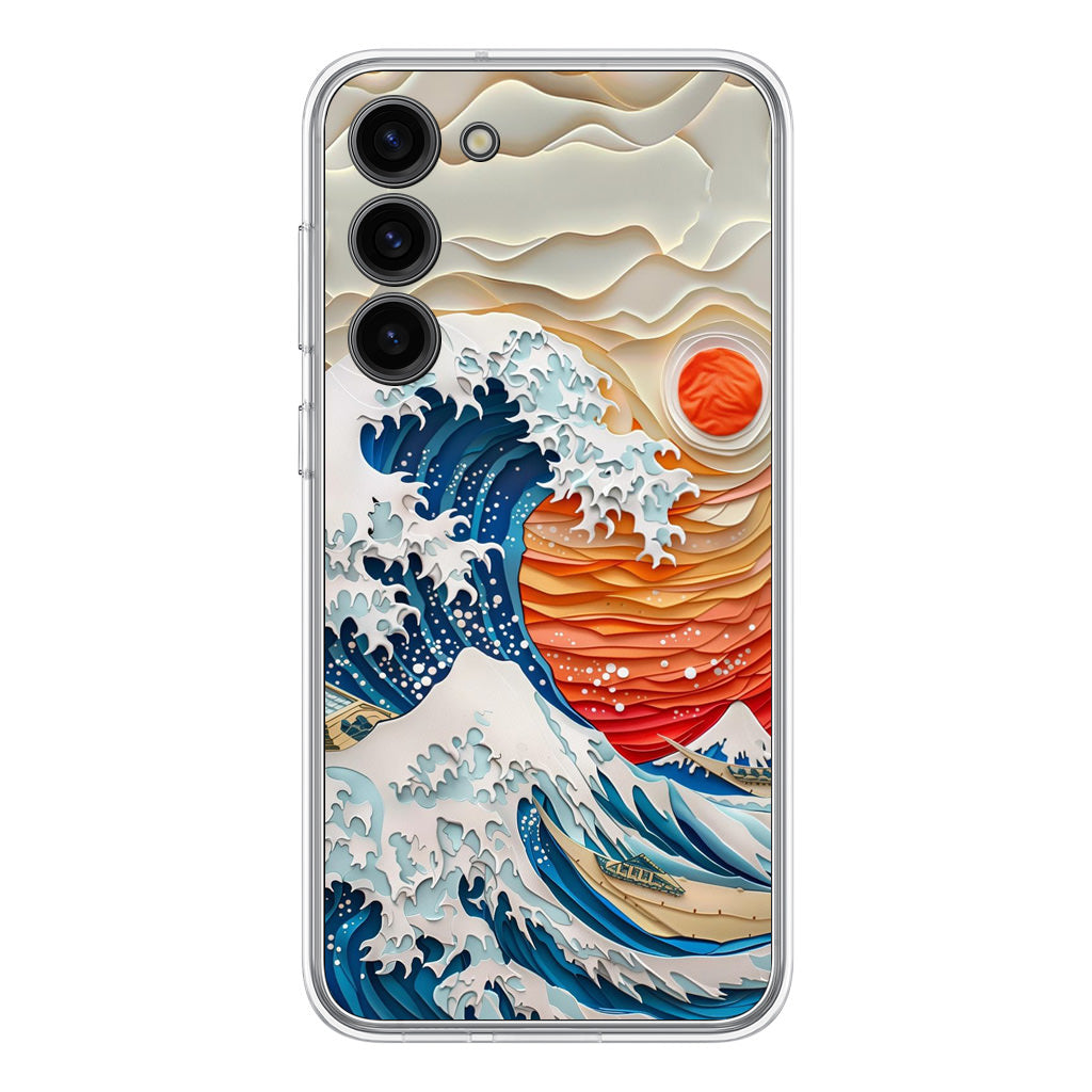 The Great Wave Off Paper Art Samsung Galaxy S23 / S23 Plus Case