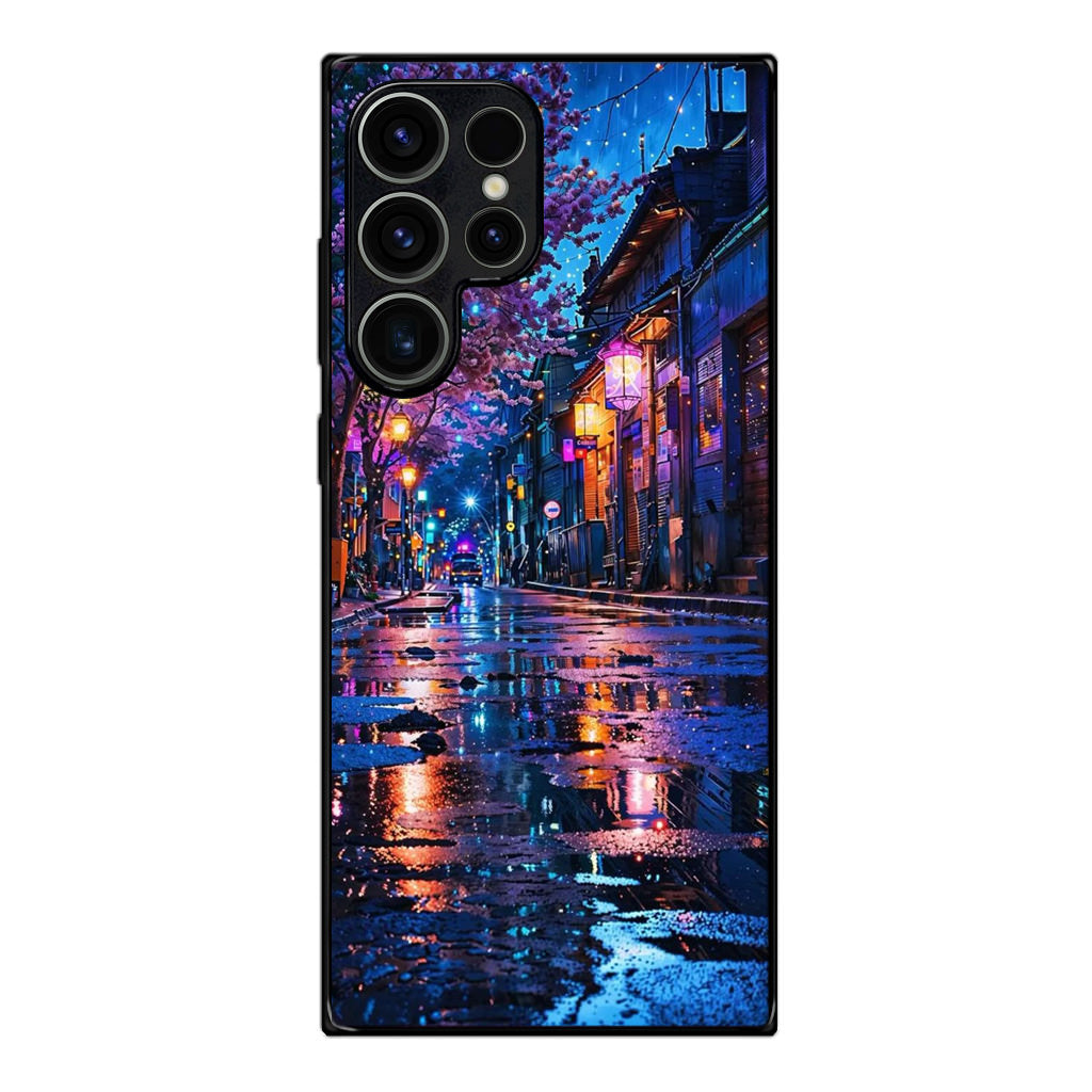 Midnight Sakura Glow Samsung Galaxy S23 Ultra Case