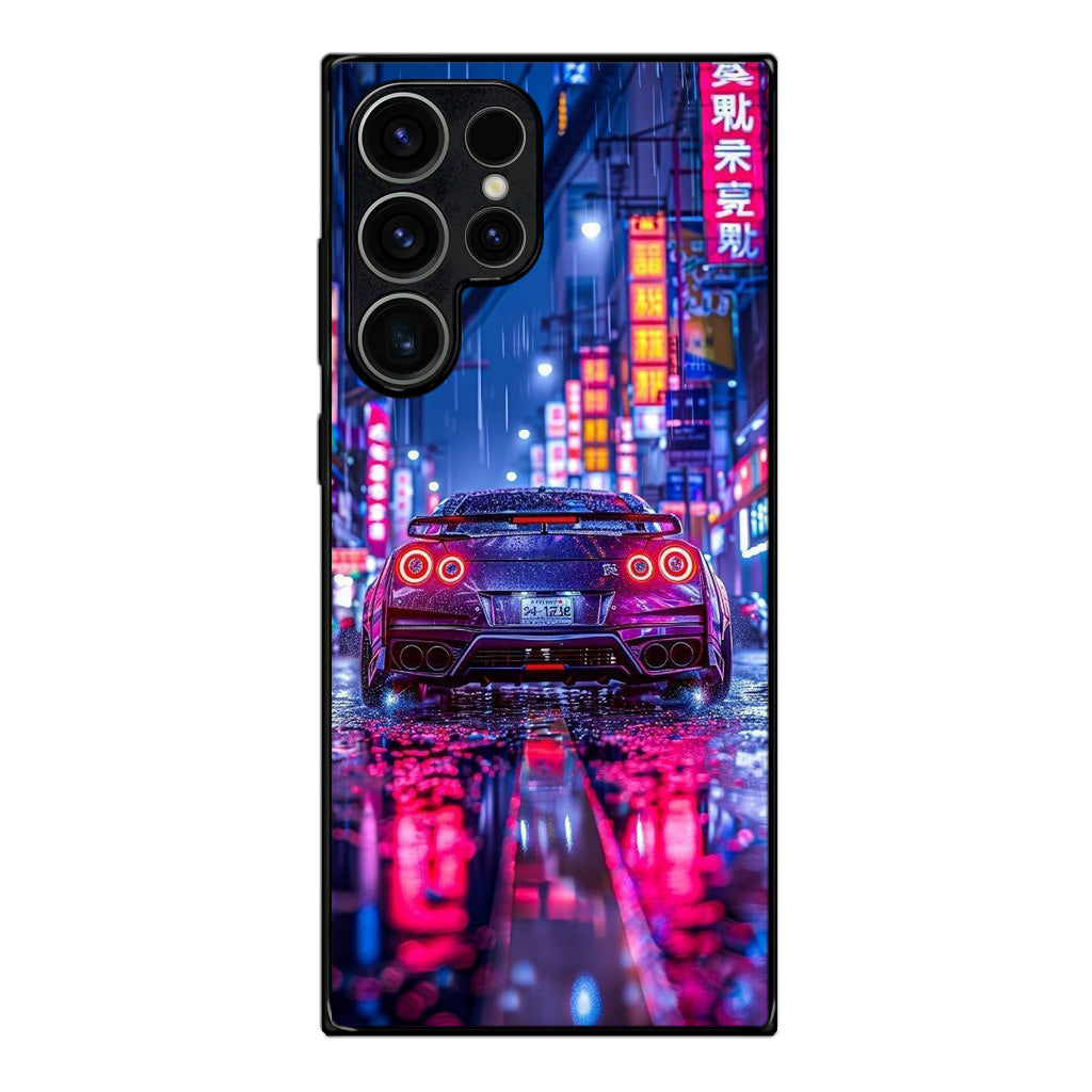 Neon Midnight Drift Tokyo Rain Samsung Galaxy S23 Ultra Case